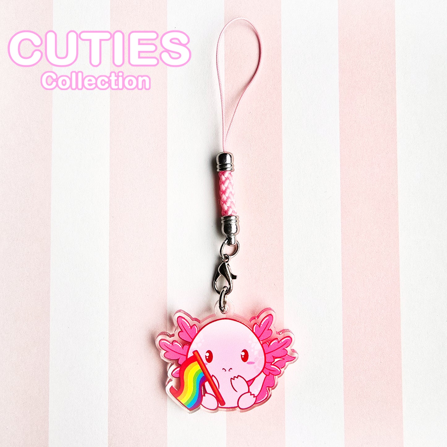 CUTIES PRIDE Rainbow Axolotl Kännykkäkoru