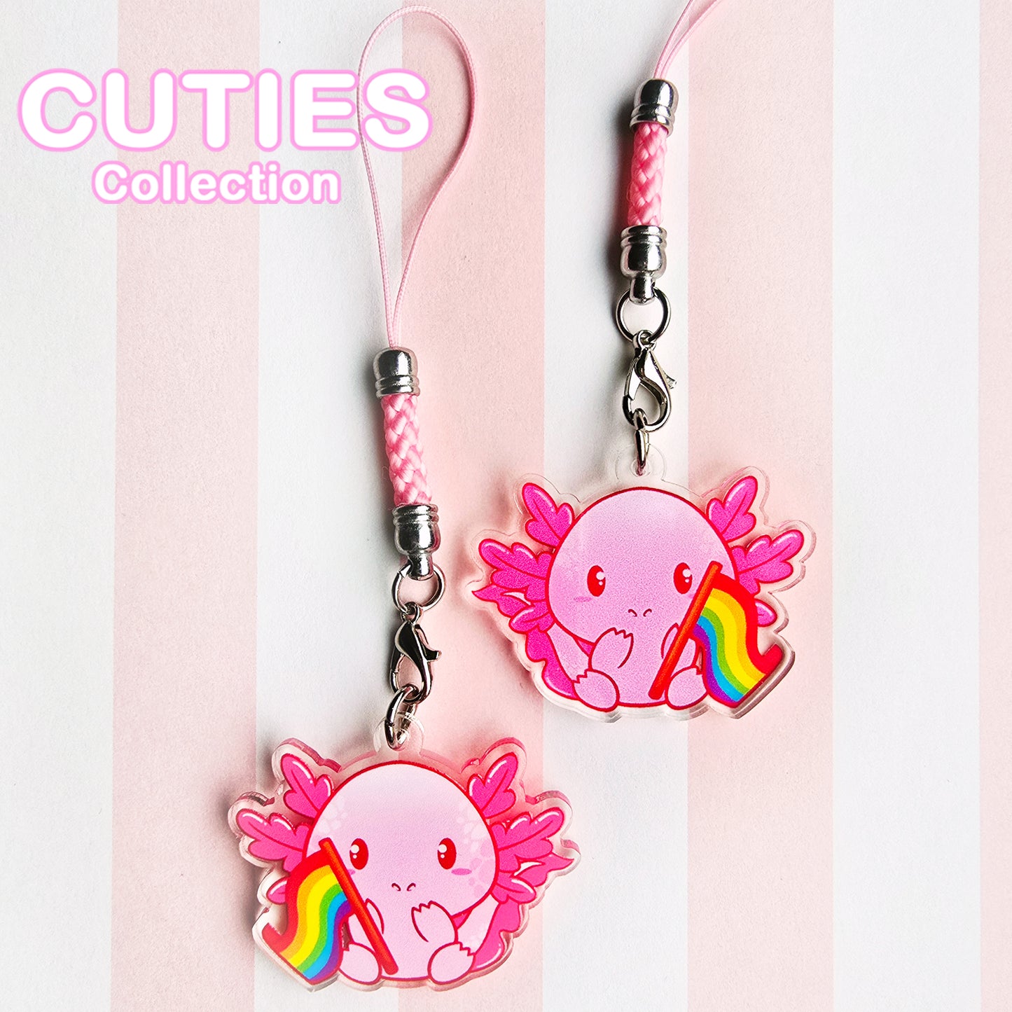 CUTIES PRIDE Rainbow Axolotl Kännykkäkoru