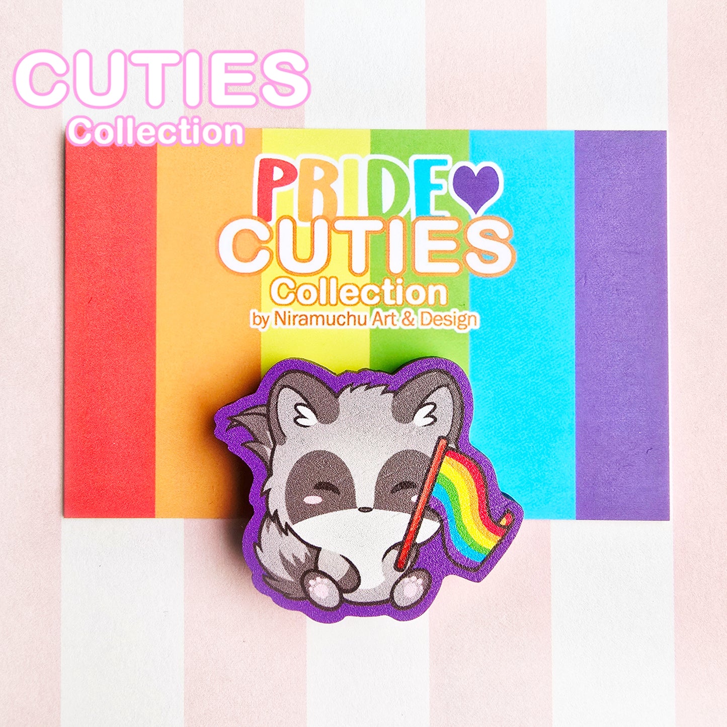 CUTIES PRIDE Magnet Raccoon