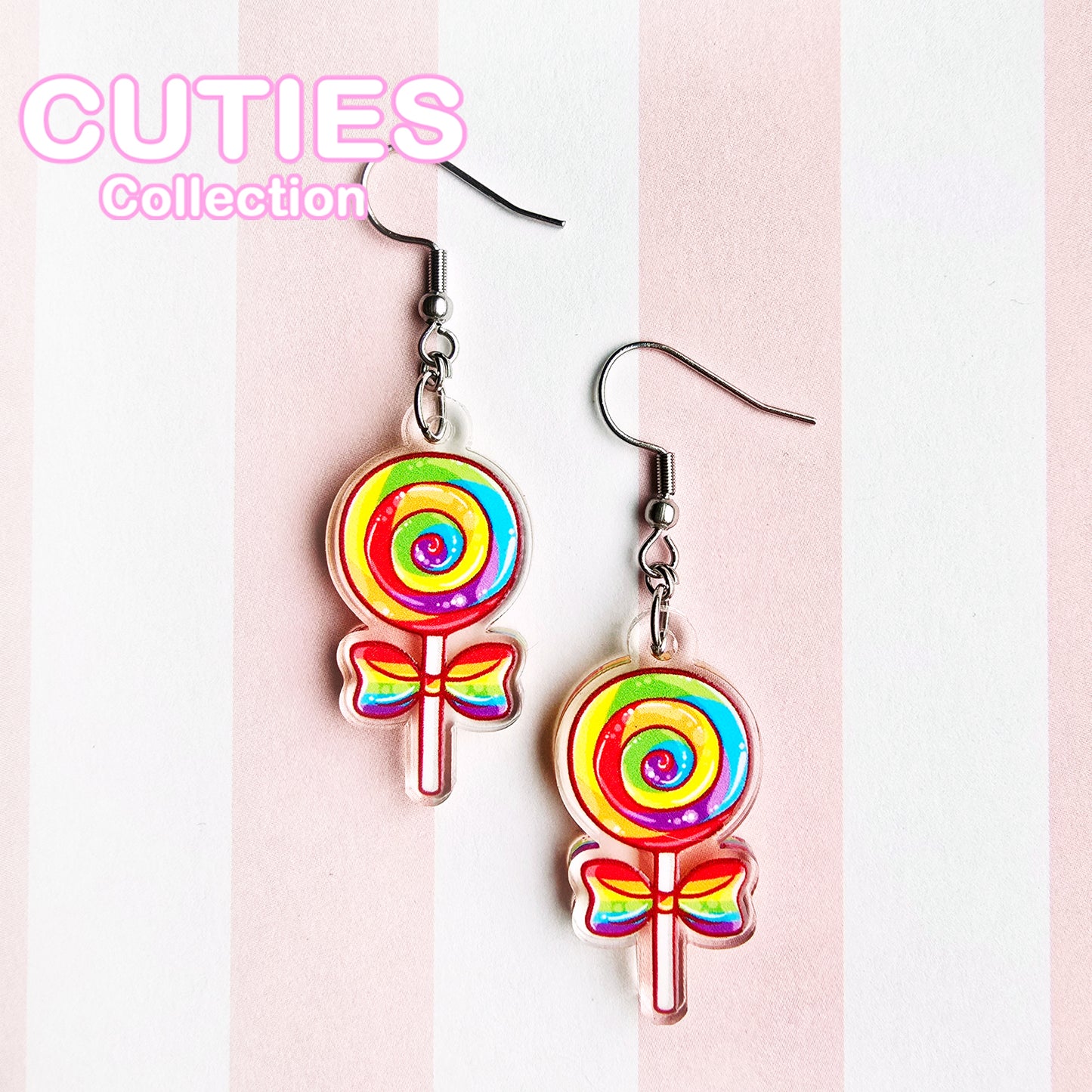 CUTIES PRIDE Rainbow Lollipop Earrings