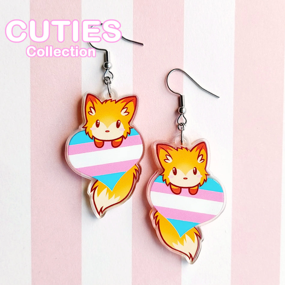 CUTIES PRIDE Trans Fox Earrings
