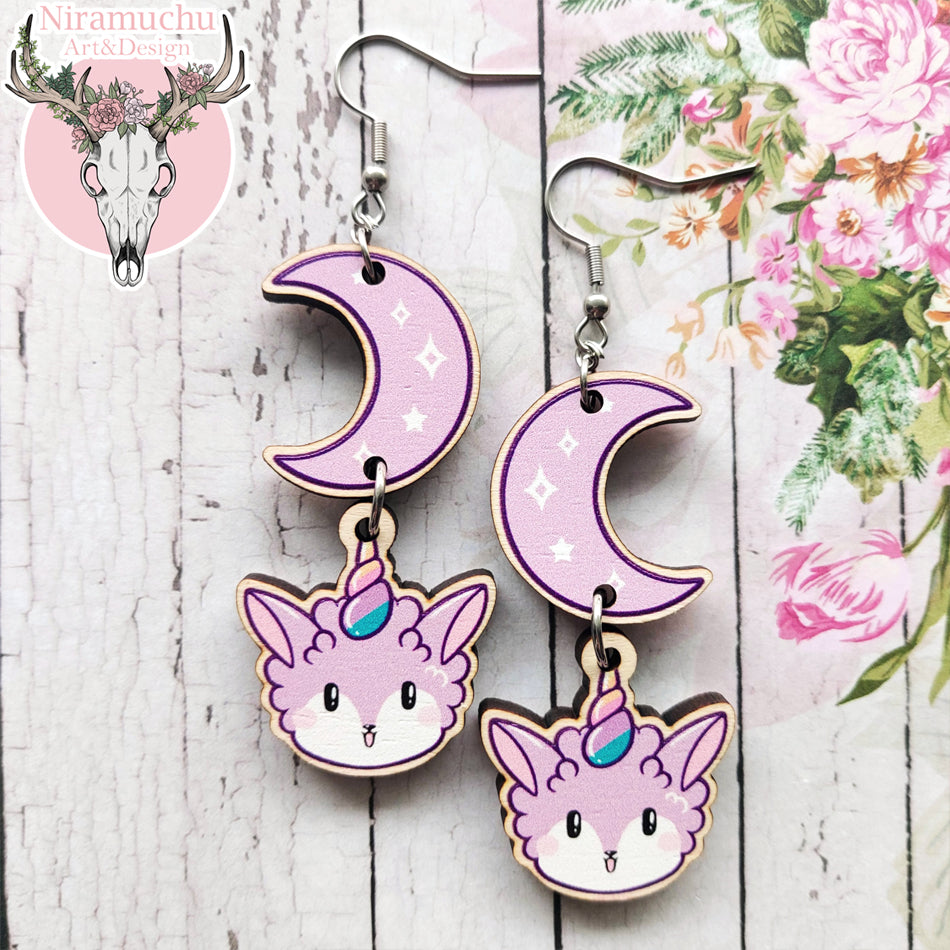 Alpacorn Cotton Candy Earrings