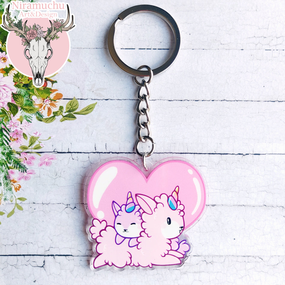 Alpacorn Love Keycharm