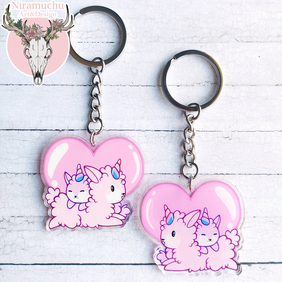 Alpacorn Love Keycharm