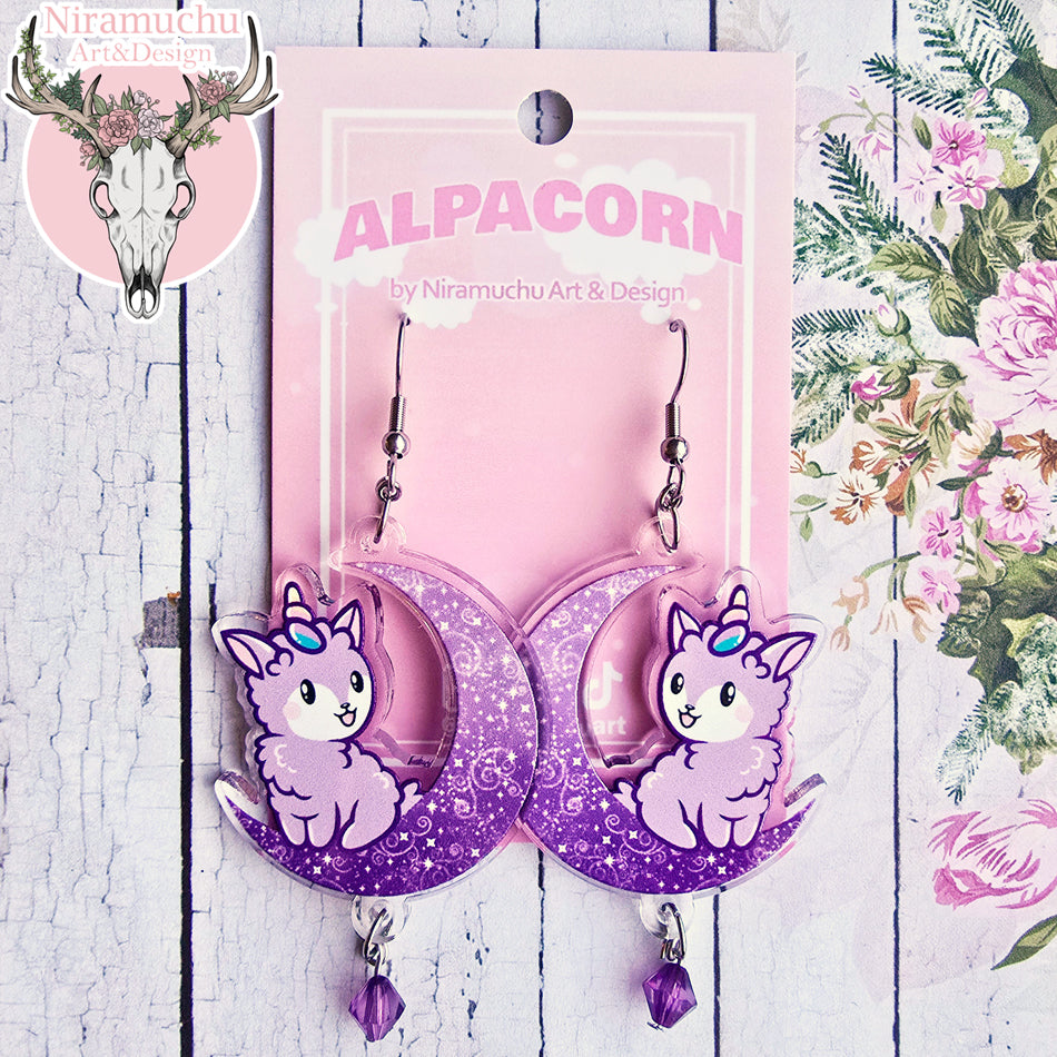 Alpacorn Sparkling Moon Violet Korvakorut