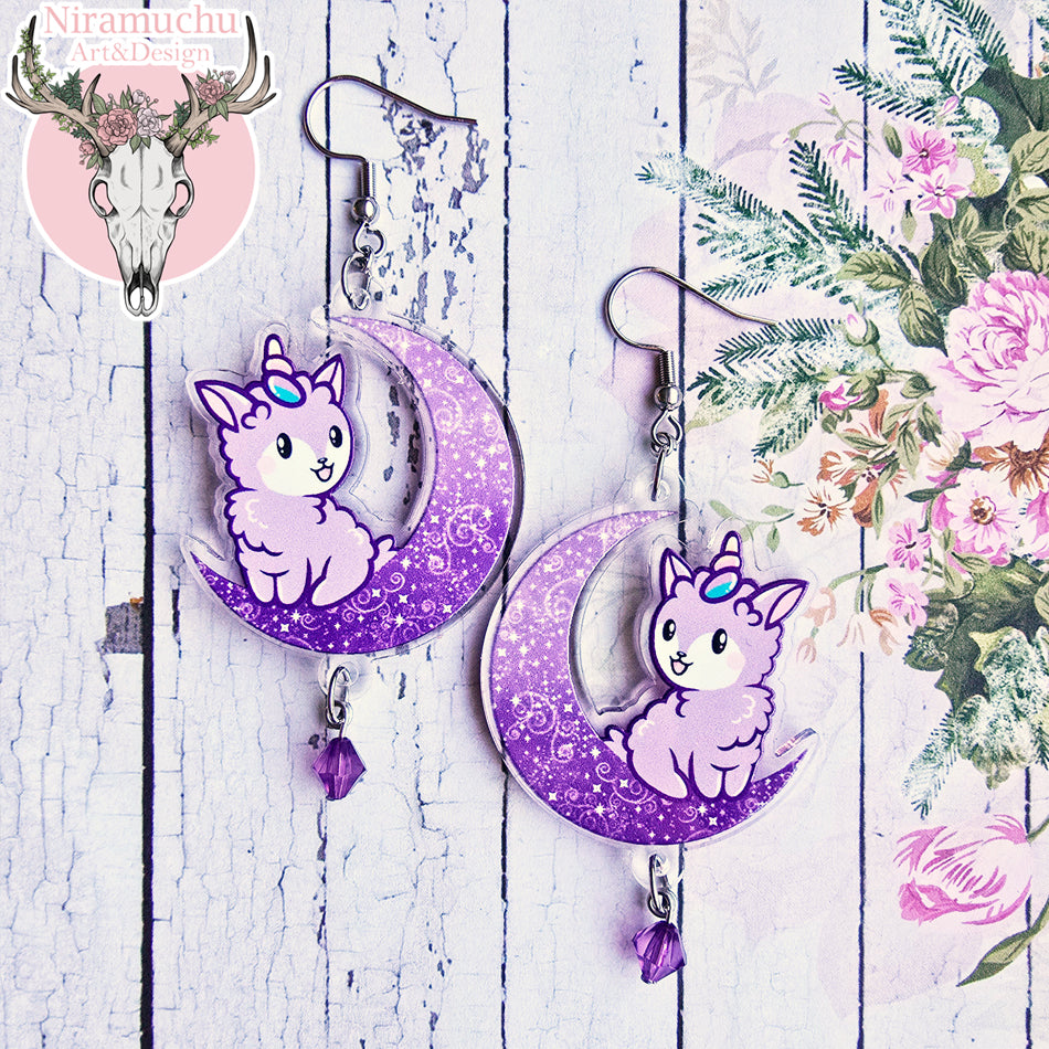 Alpacorn Sparkling Moon Violet Korvakorut