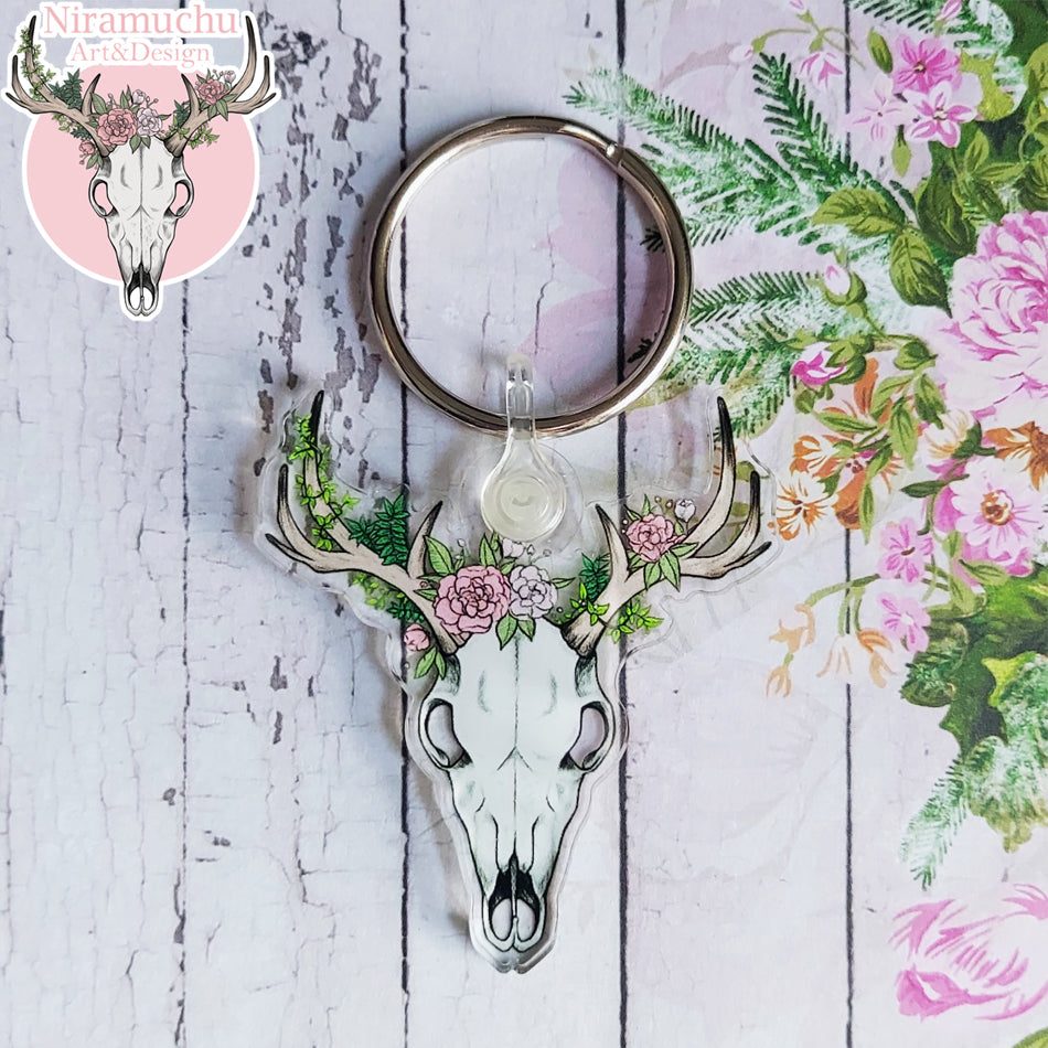 Classic Deer Skull Keyring