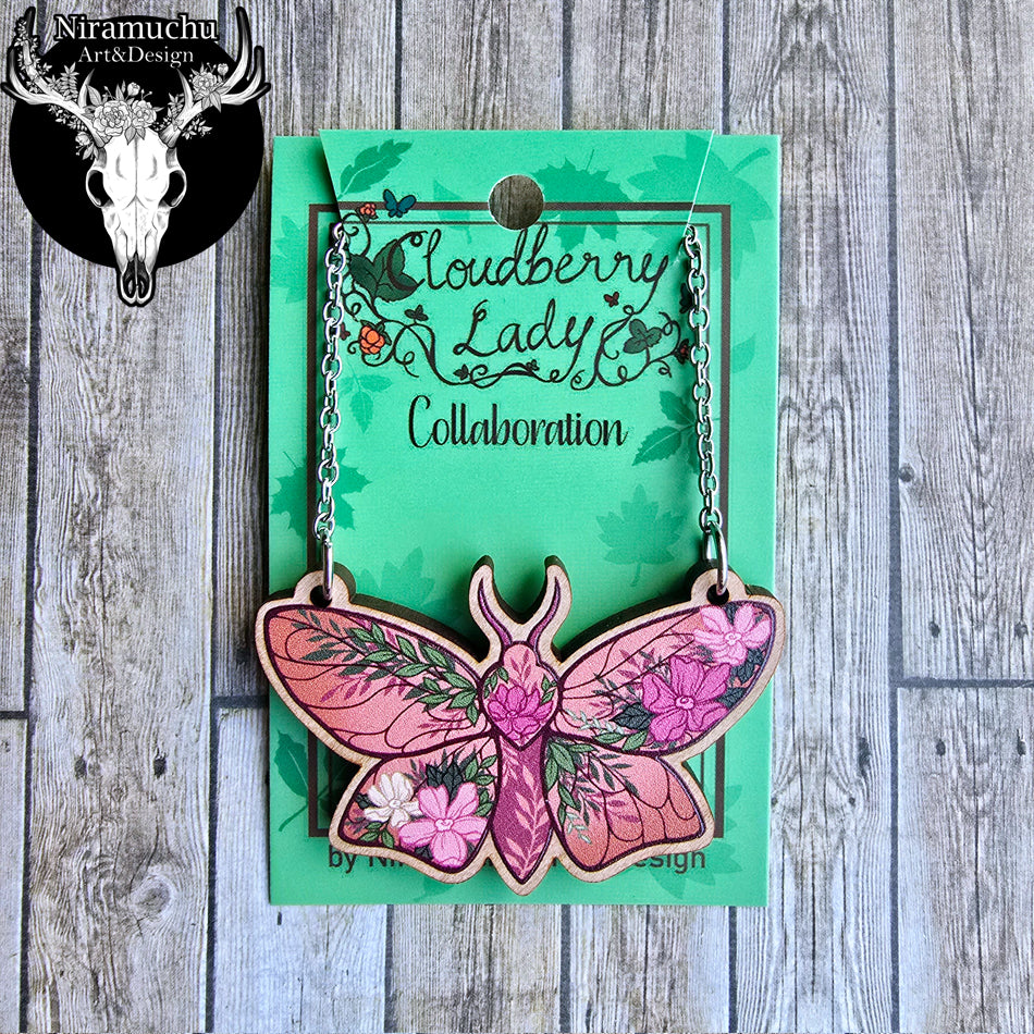 Cloudberry Harvest Moth Necklace