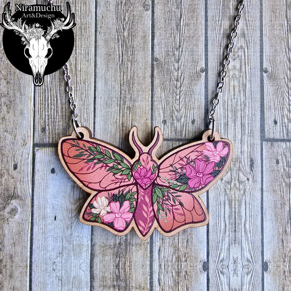 Cloudberry Harvest Moth Necklace