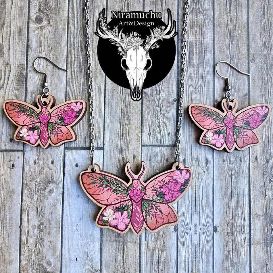 Cloudberry Harvest Moth Earrings