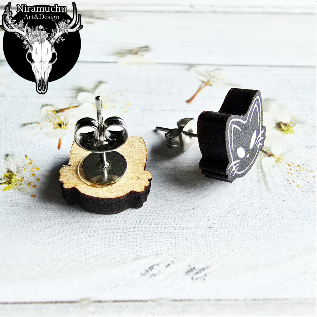 Cute Halloween Cat Ear Studs