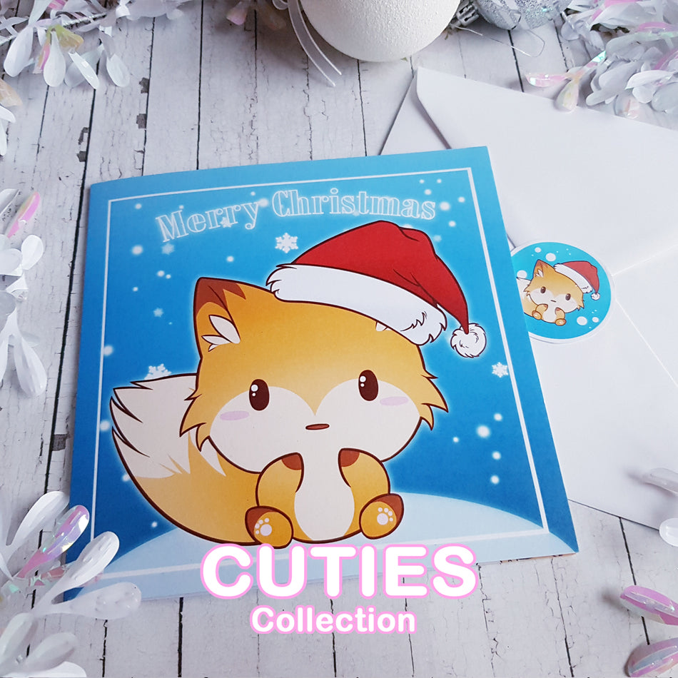 CUTIES Christmas Greeting Card Fox