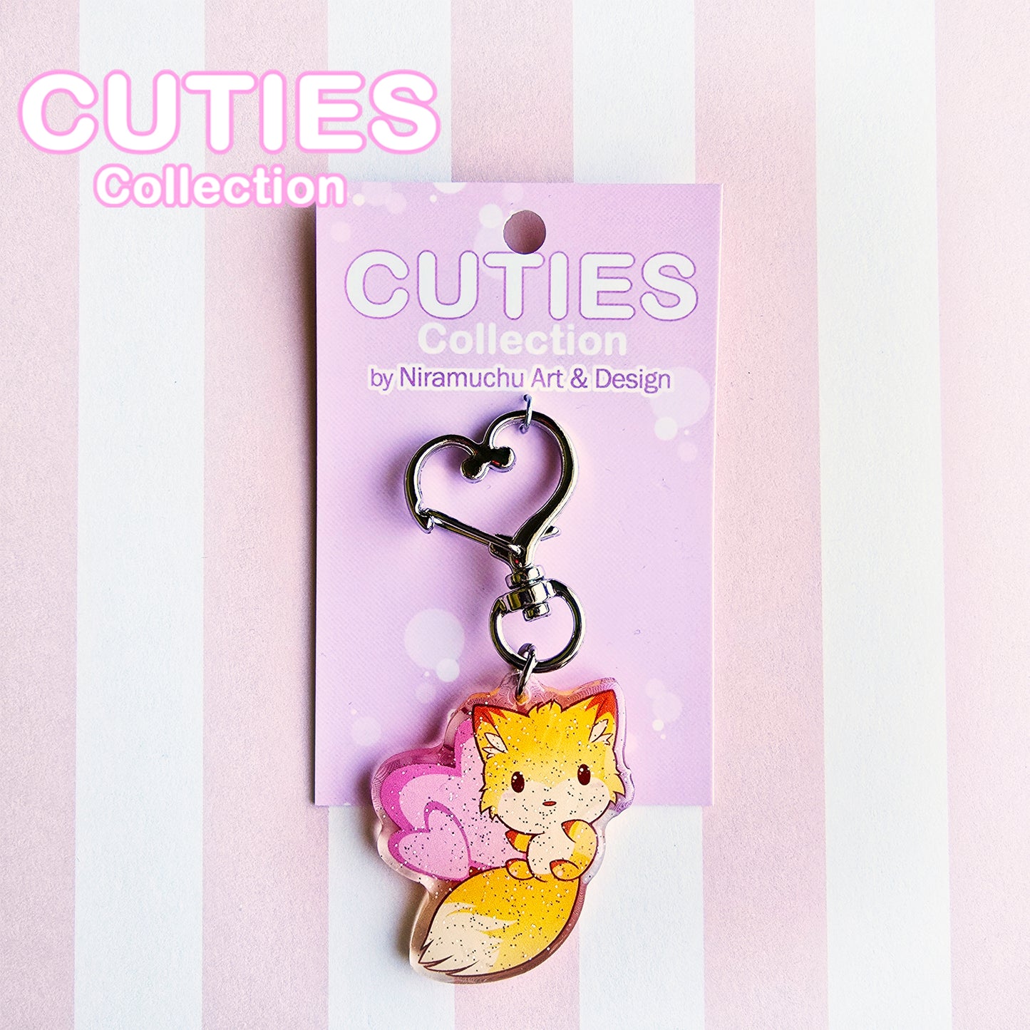 CUTIES Fox Glitter Avaimenperä
