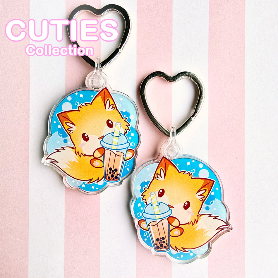 CUTIES Fox with Boba Keyring