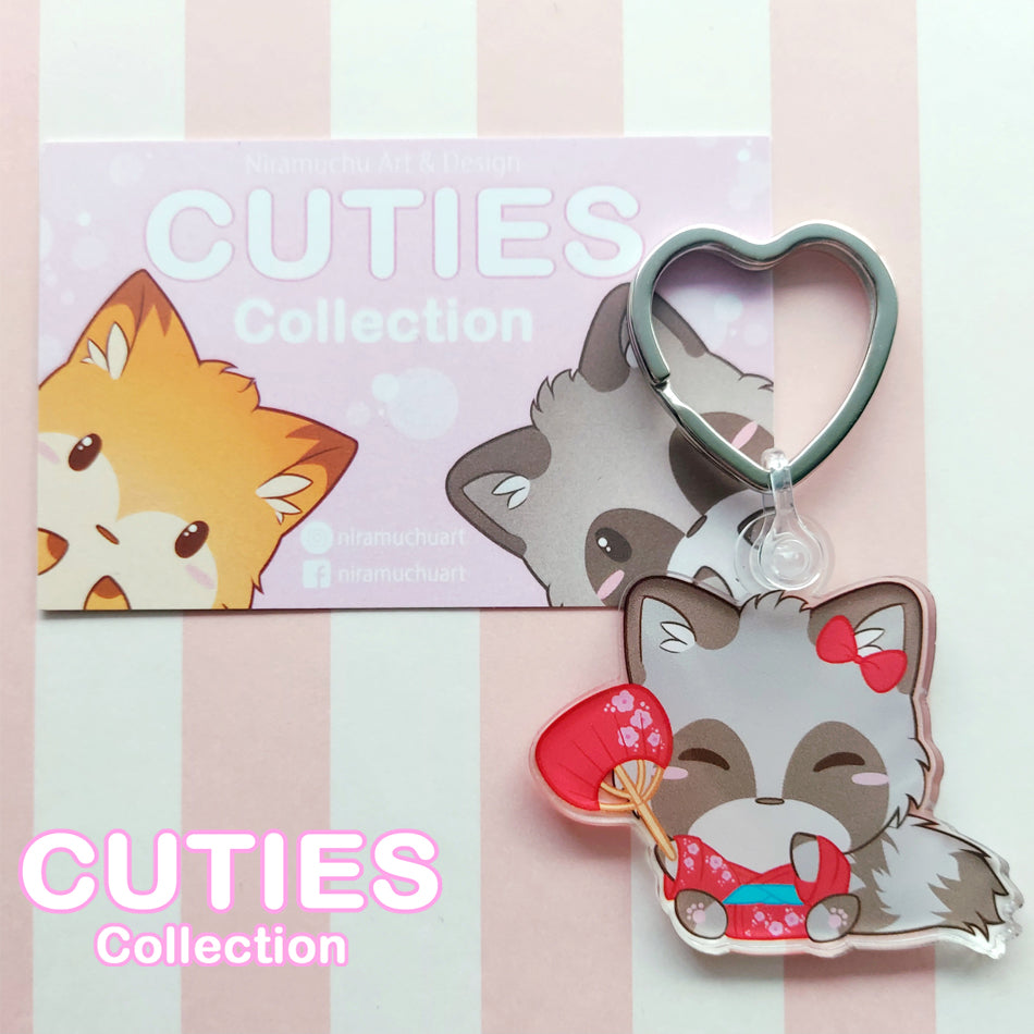 CUTIES Matsuri Raccoon Keyring