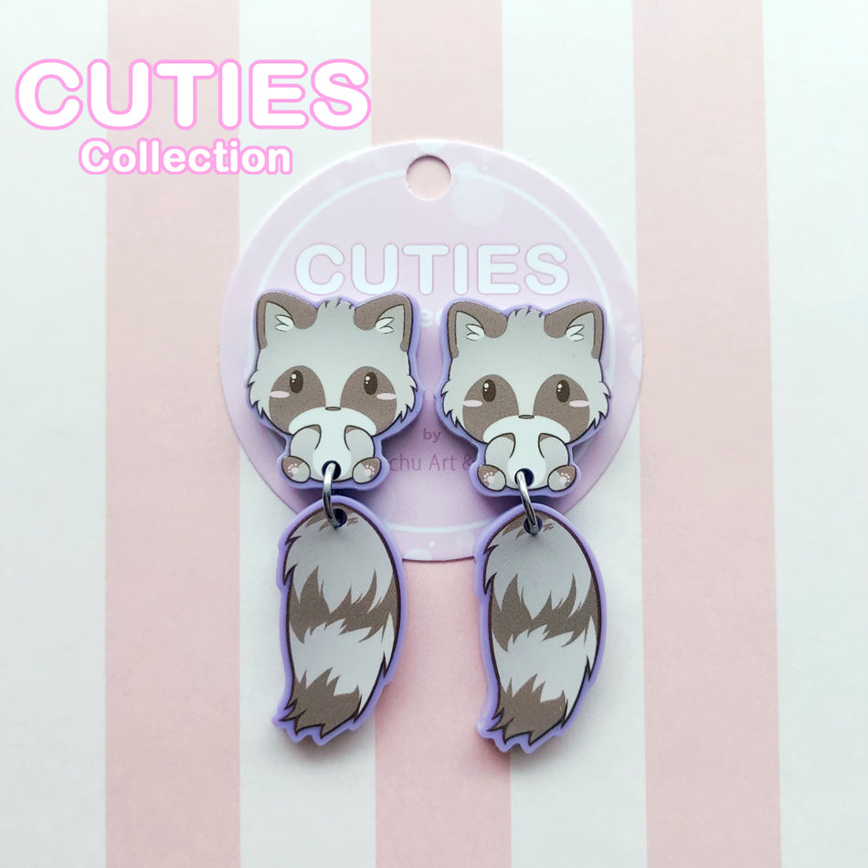 CUTIES Raccoon Earrings