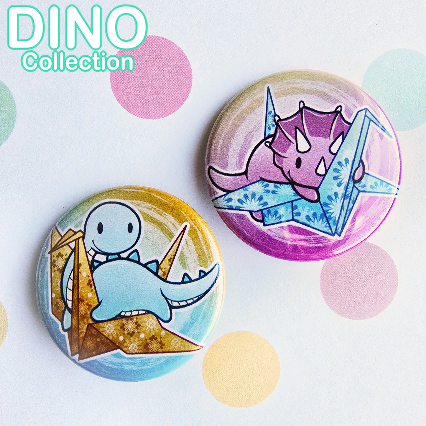 DINO Badge Set: Origami