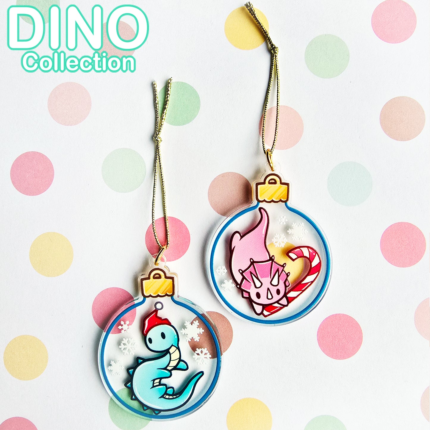 DINO Christmas Ornament Set