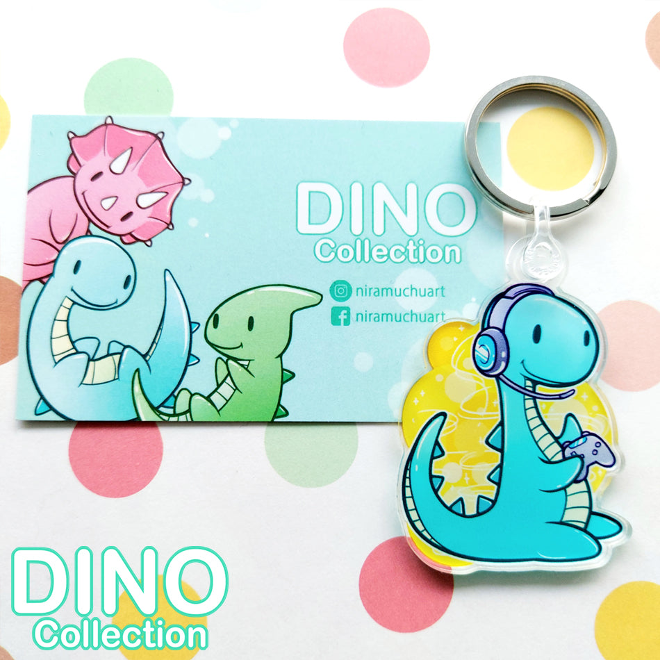 DINO Gamer Brontosaurus Keyring