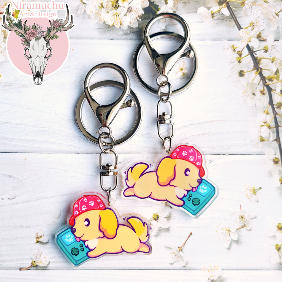 Gamer Dogs: Retro Gamer Keycharm