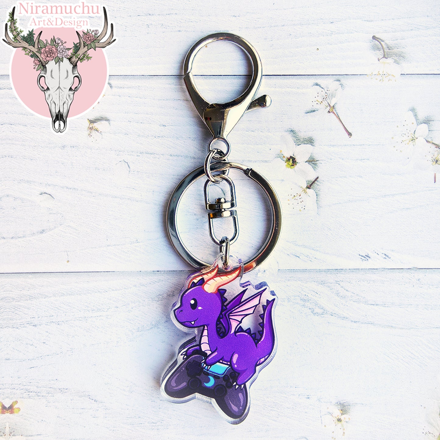 Gamer Dragons: Console Gamer Keycharm