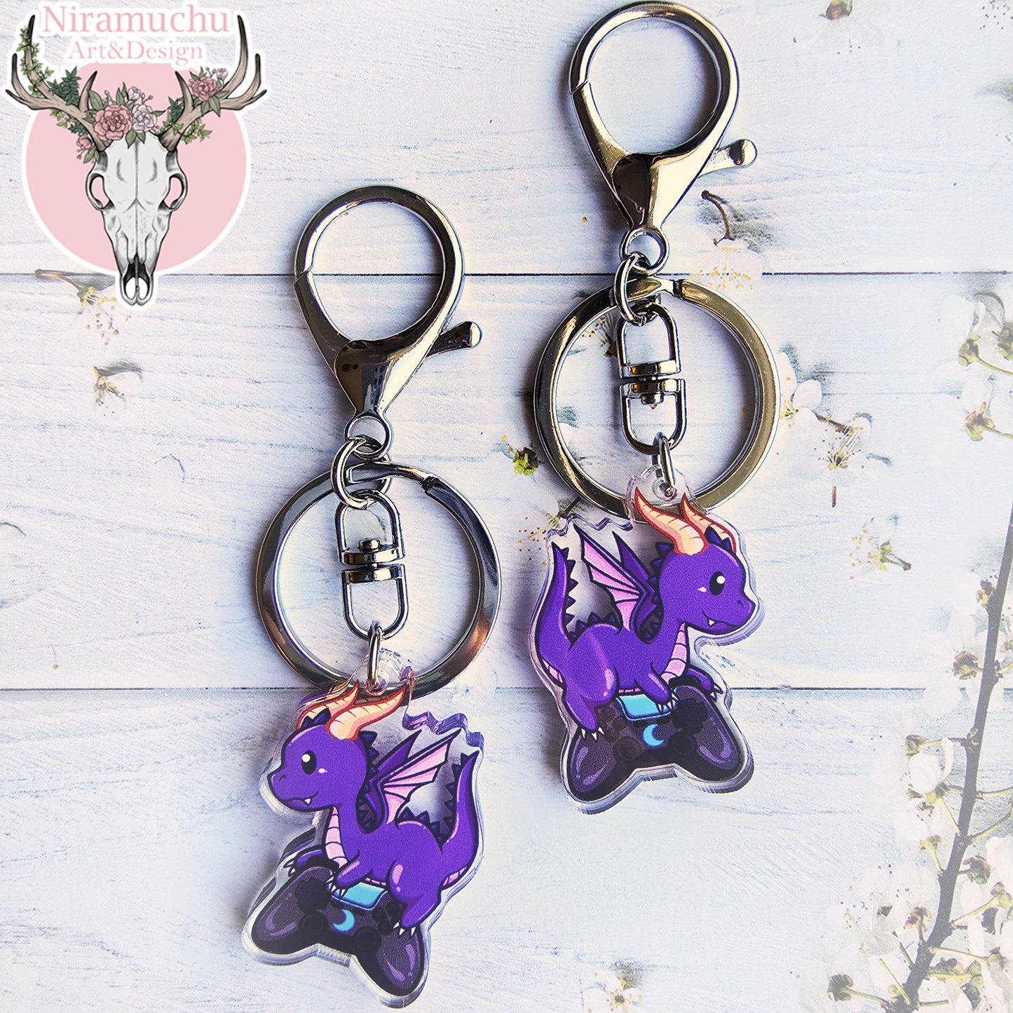 Gamer Dragons: Console Gamer Keycharm