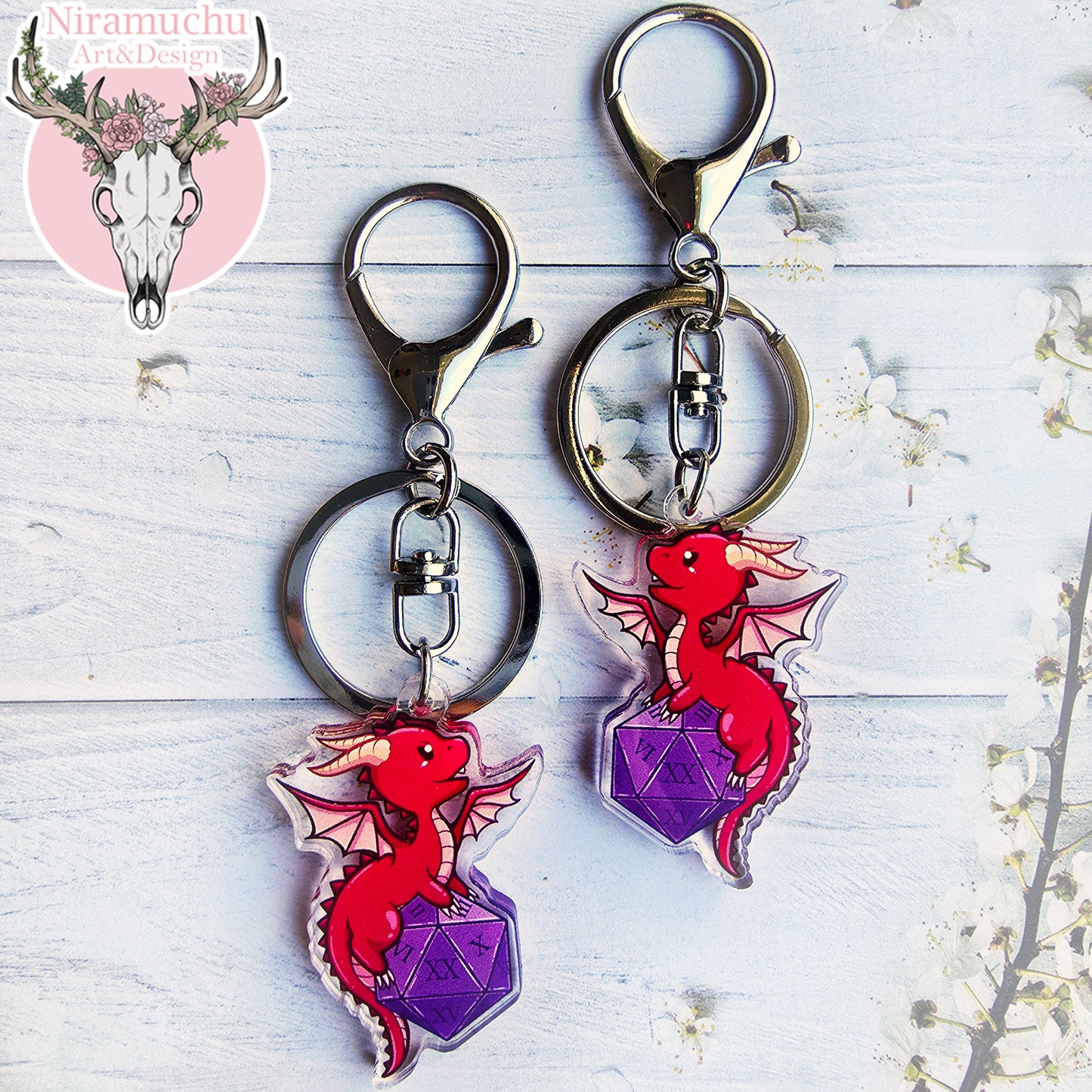 Gamer Dragons: Dice Gamer Keycharm