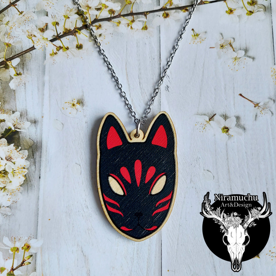 Kitsune Mask Black Kaulakoru