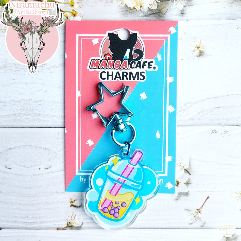Manga Cafe Bubble Tea Keycharm