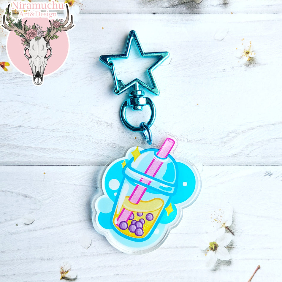 Manga Cafe Bubble Tea Keycharm