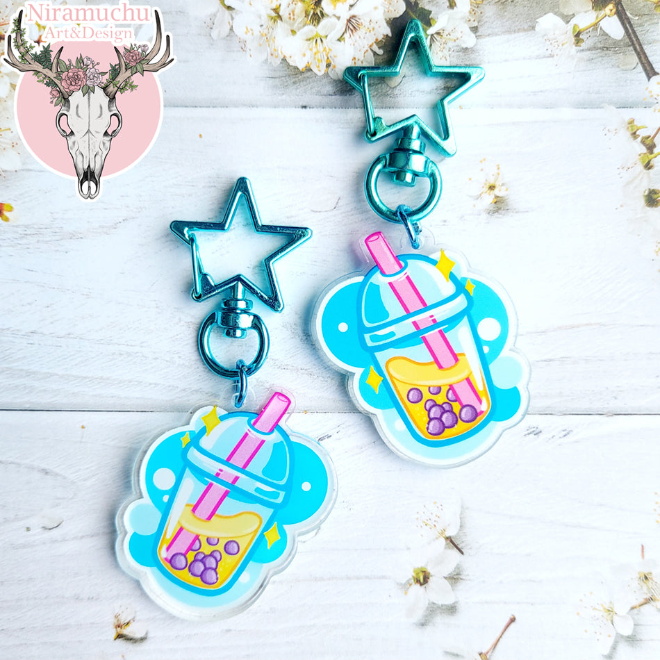 Manga Cafe Bubble Tea Keycharm