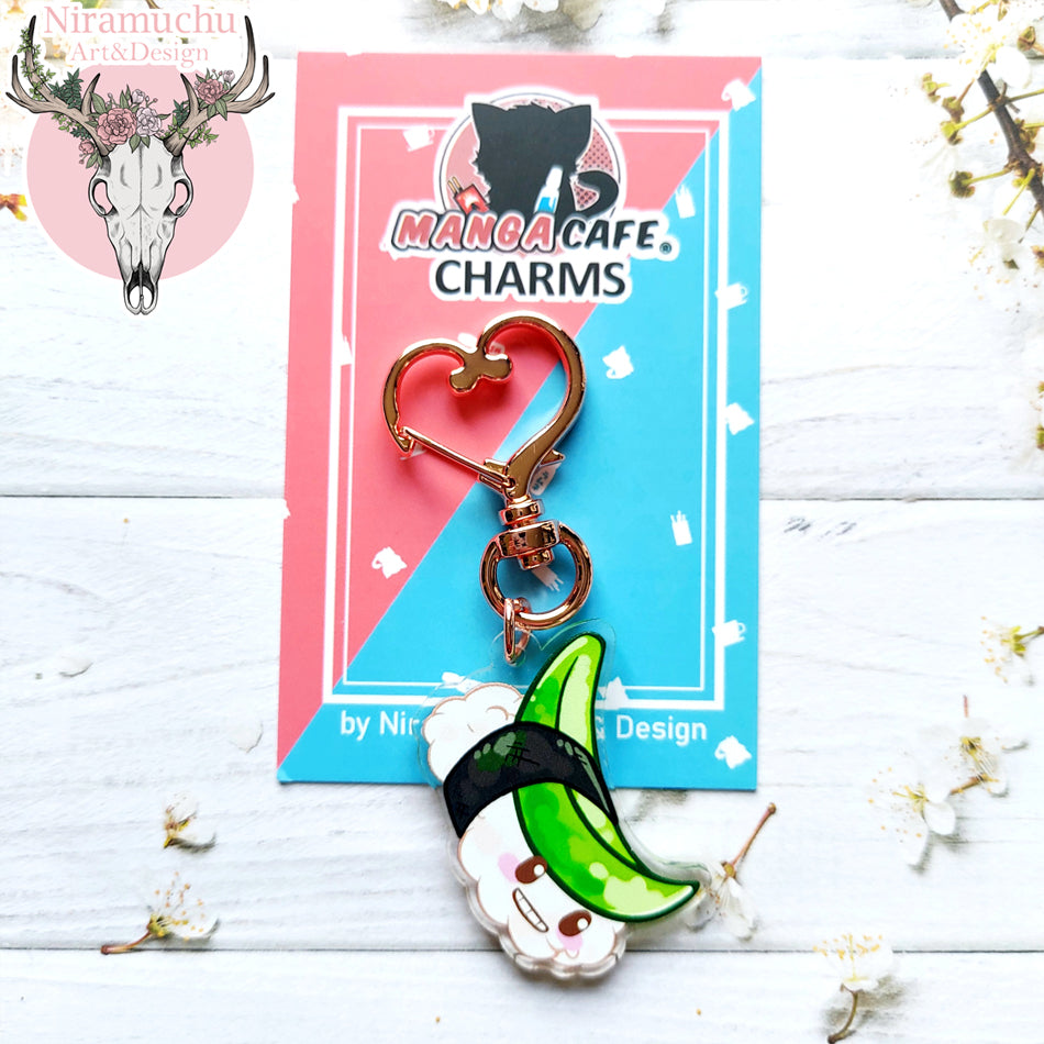 Manga Cafe Happy Sushi Avocado Keycharm