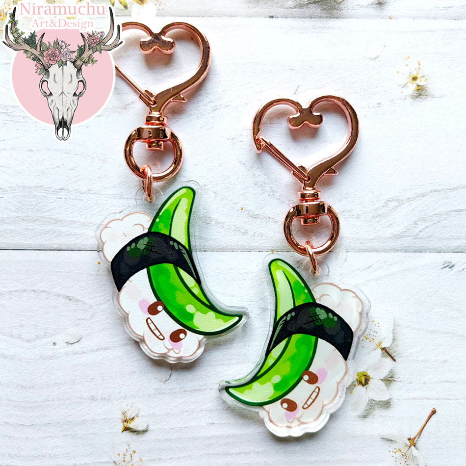 Manga Cafe Happy Sushi Avocado Keycharm