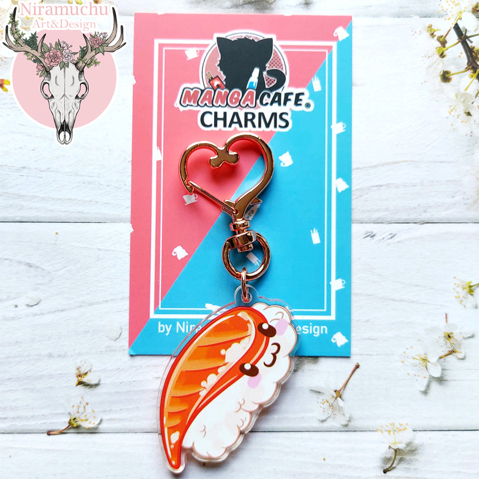 Manga Cafe Happy Sushi Sake Keycharm
