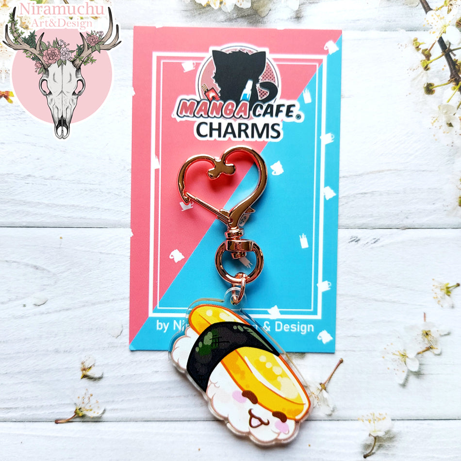 Manga Cafe Happy Sushi Tamago Keycharm