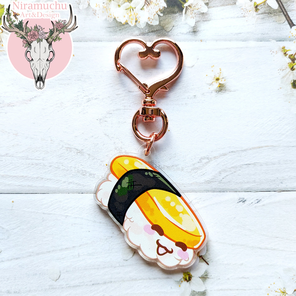 Manga Cafe Happy Sushi Tamago Keycharm