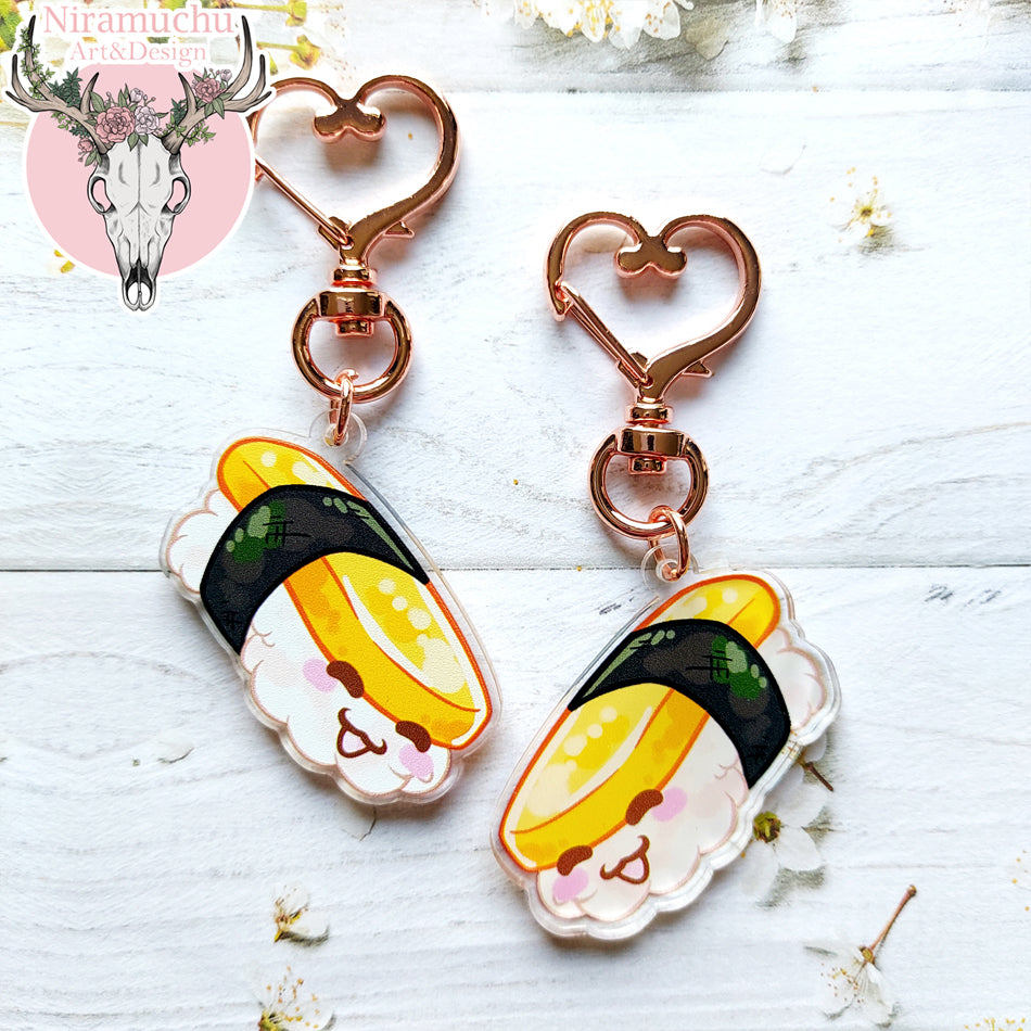 Manga Cafe Happy Sushi Tamago Keycharm