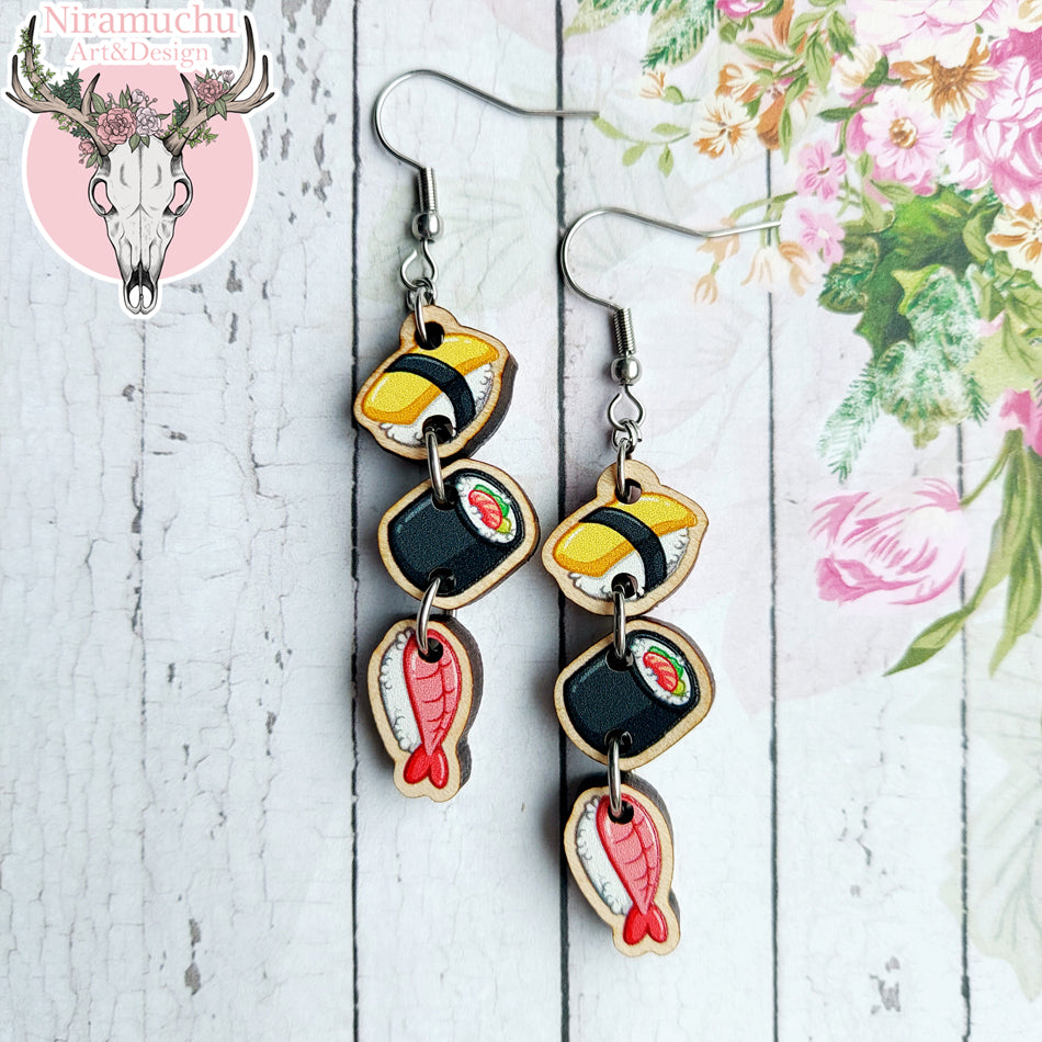 Manga Cafe Sushi Earrings