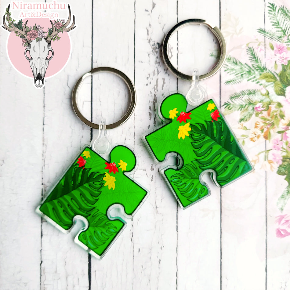Puzzle Charms: Monstera Avaimenperä