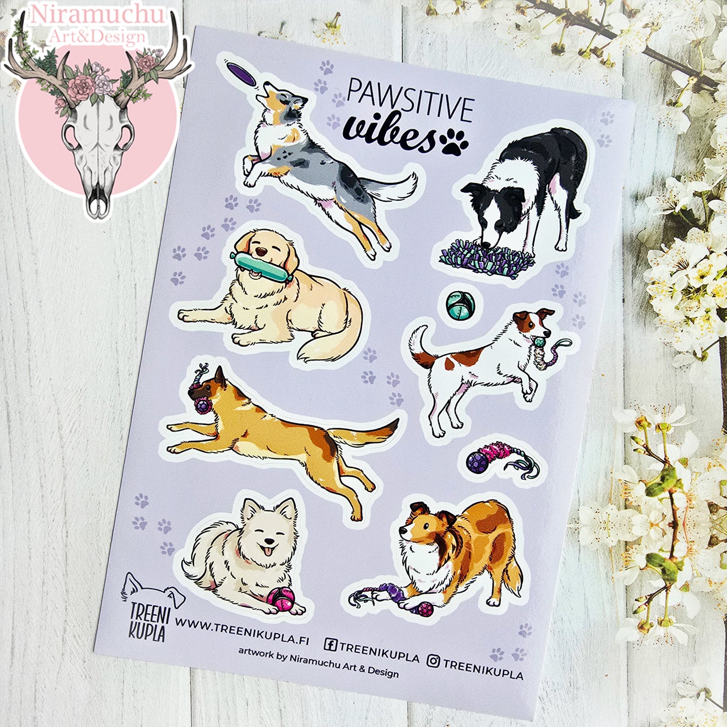 Treenikupla Tarrat: Pawsitive Vibes