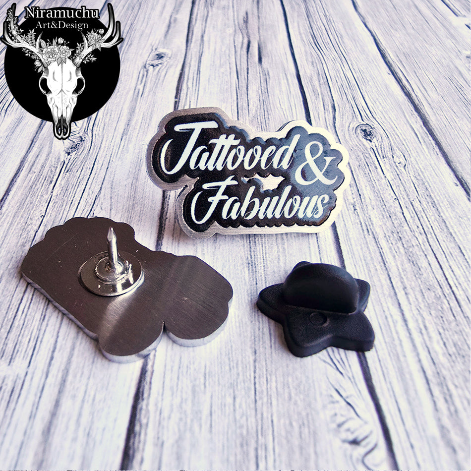 Witchy Vibes "Tattooed" Metal Pin Badge