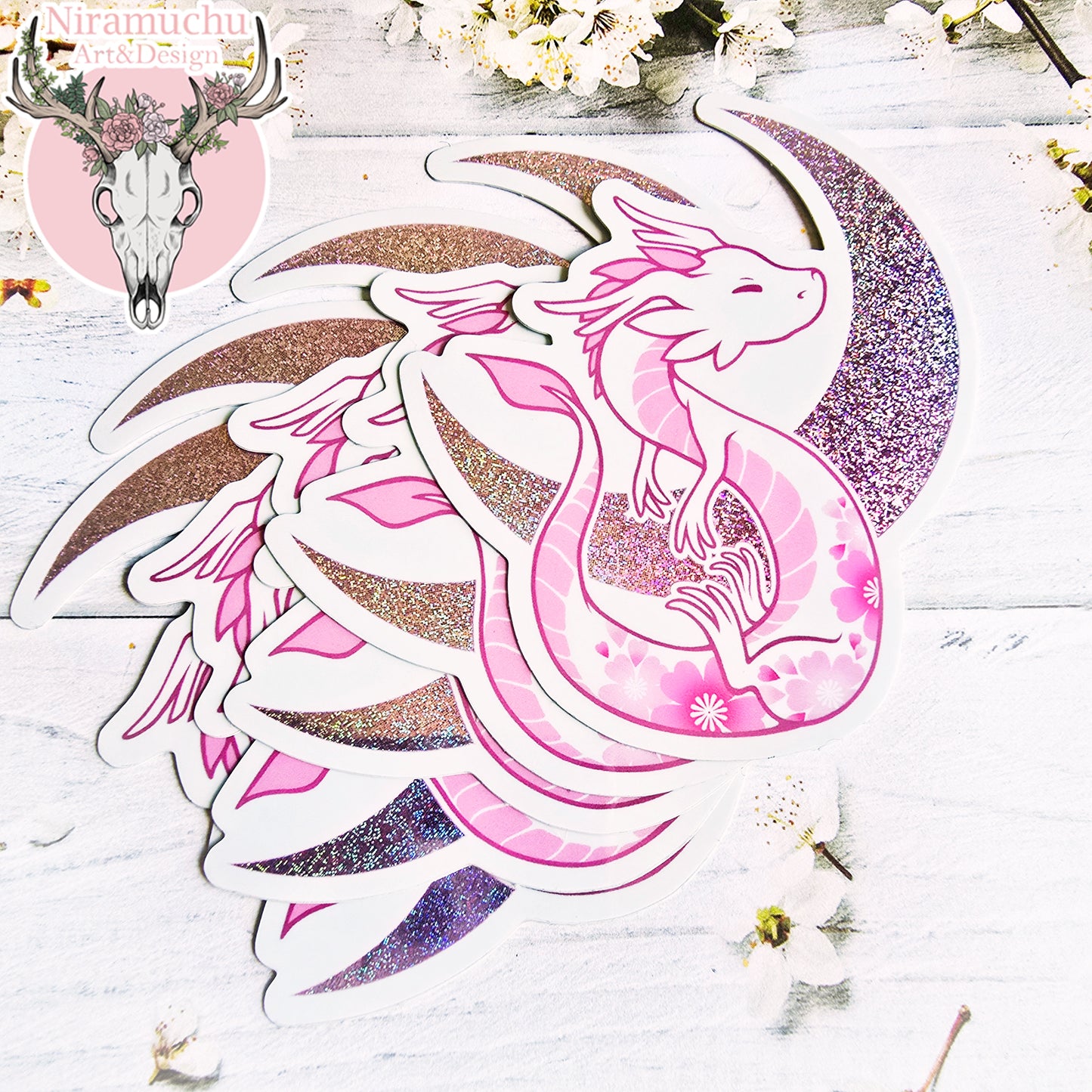 Year of the Dragon Glitter Sticker
