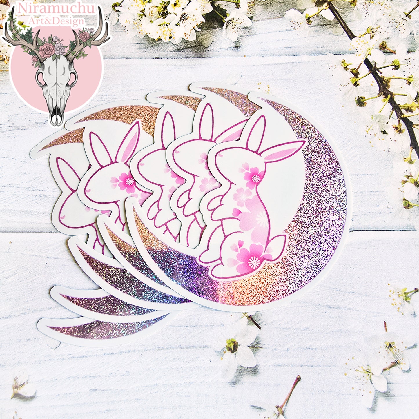 Year of the Rabbit Glitter Sticker