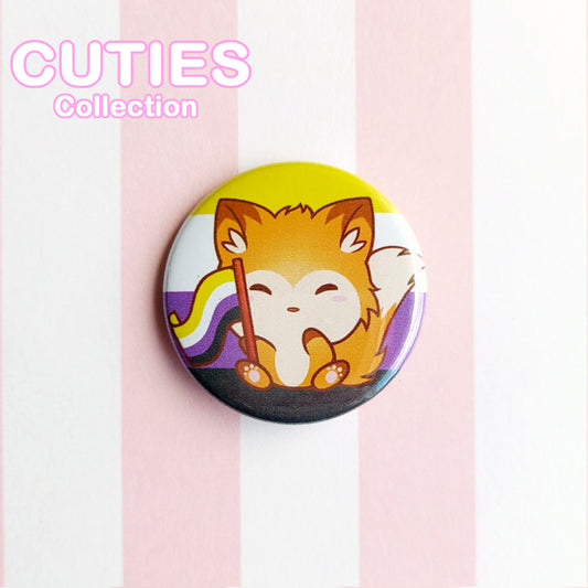 CUTIES PRIDE Badge: Nonbinary Fox