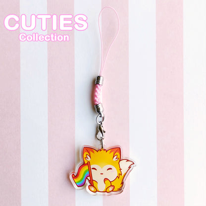 CUTIES PRIDE Rainbow Fox Phone Charm