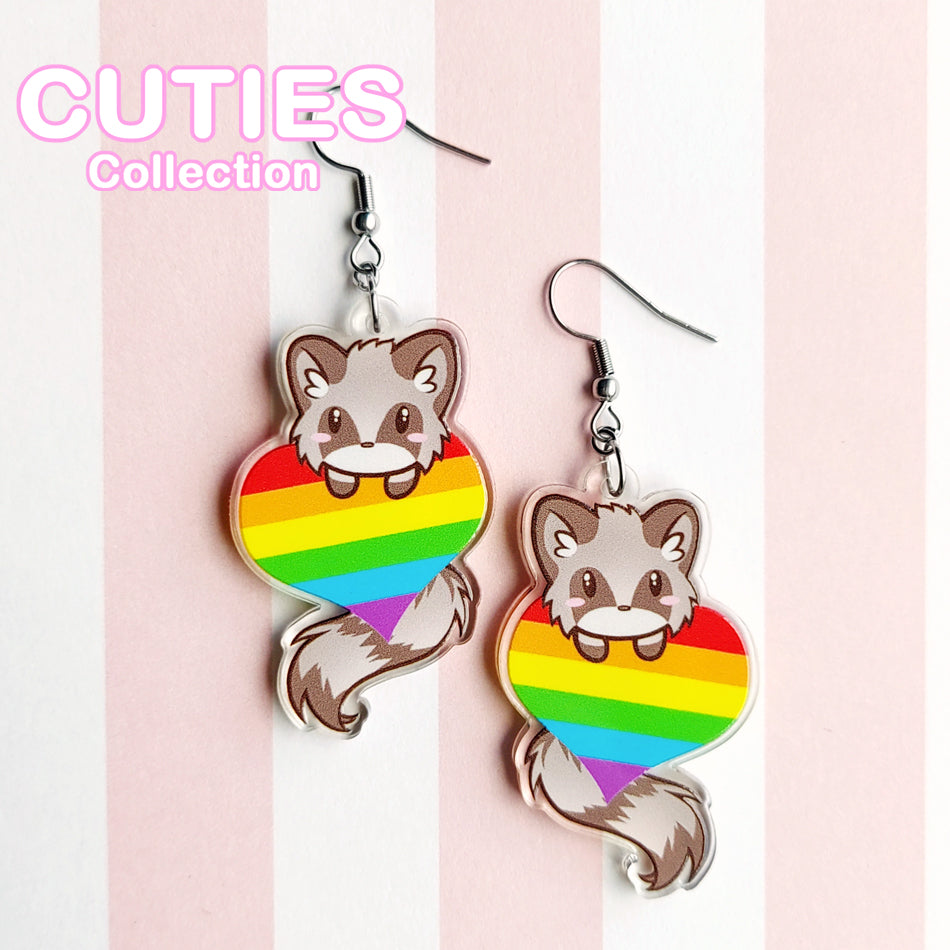 CUTIES PRIDE Rainbow Raccoon Korvakorut