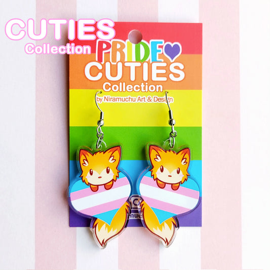 CUTIES PRIDE Trans Fox Earrings