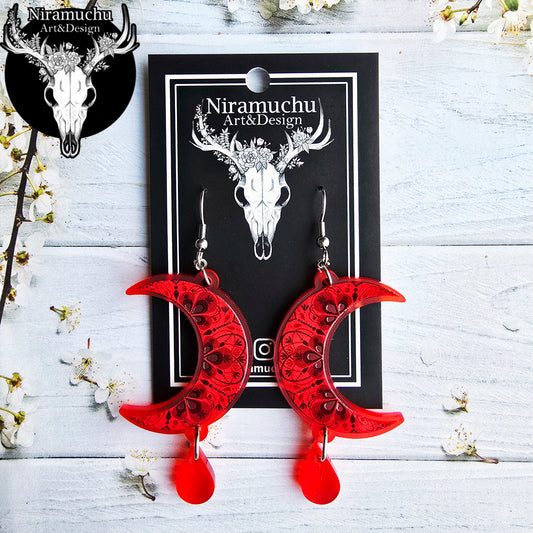 Blood Moon Earrings