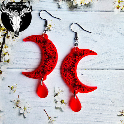 Blood Moon Earrings
