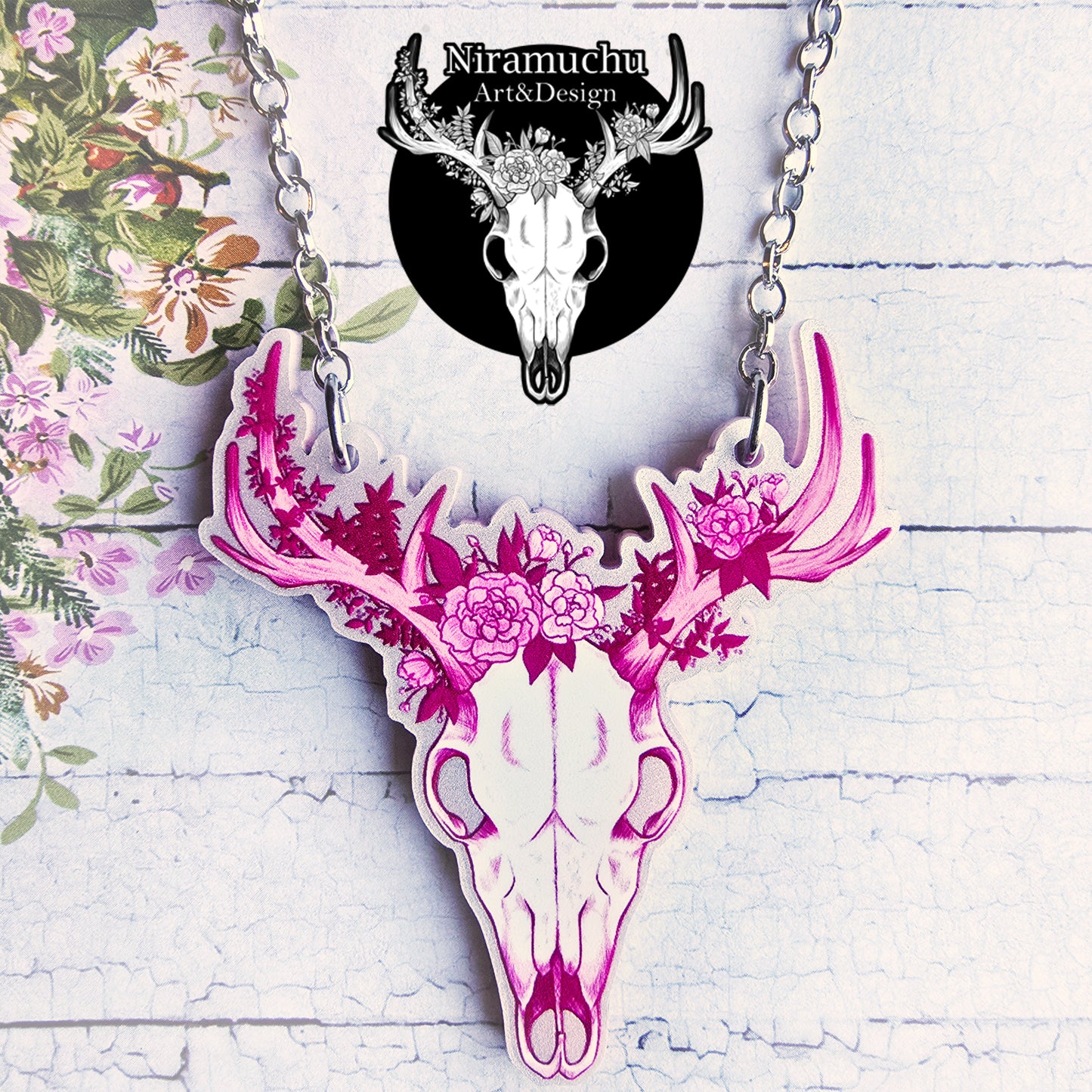 Classic Deer Skull Pink Set